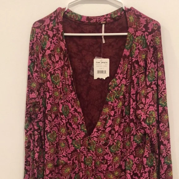 Free People NWT ($108 retail!) Olivia Printed Tunic Top/Dress 🌺 - Picture 3 of 10